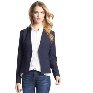 Theory Lanai Tuck Stripe Open Front Blazer
